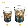 thumbnail image 3 of Balery Rustic Daisy Mason Jars Cesta de ropa redonda con asas, impermeable, independiente, para ropa, juguetes, dormitorio y familia-Small, 3 of 6