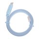 thumbnail image 1 of Cable USB A RJ45, Cobre Duradero de Color Azul Claro 5.9 Pies de Alta Velocidad USB A RJ45 Cable de Consola Para Enrutador, 1 of 7