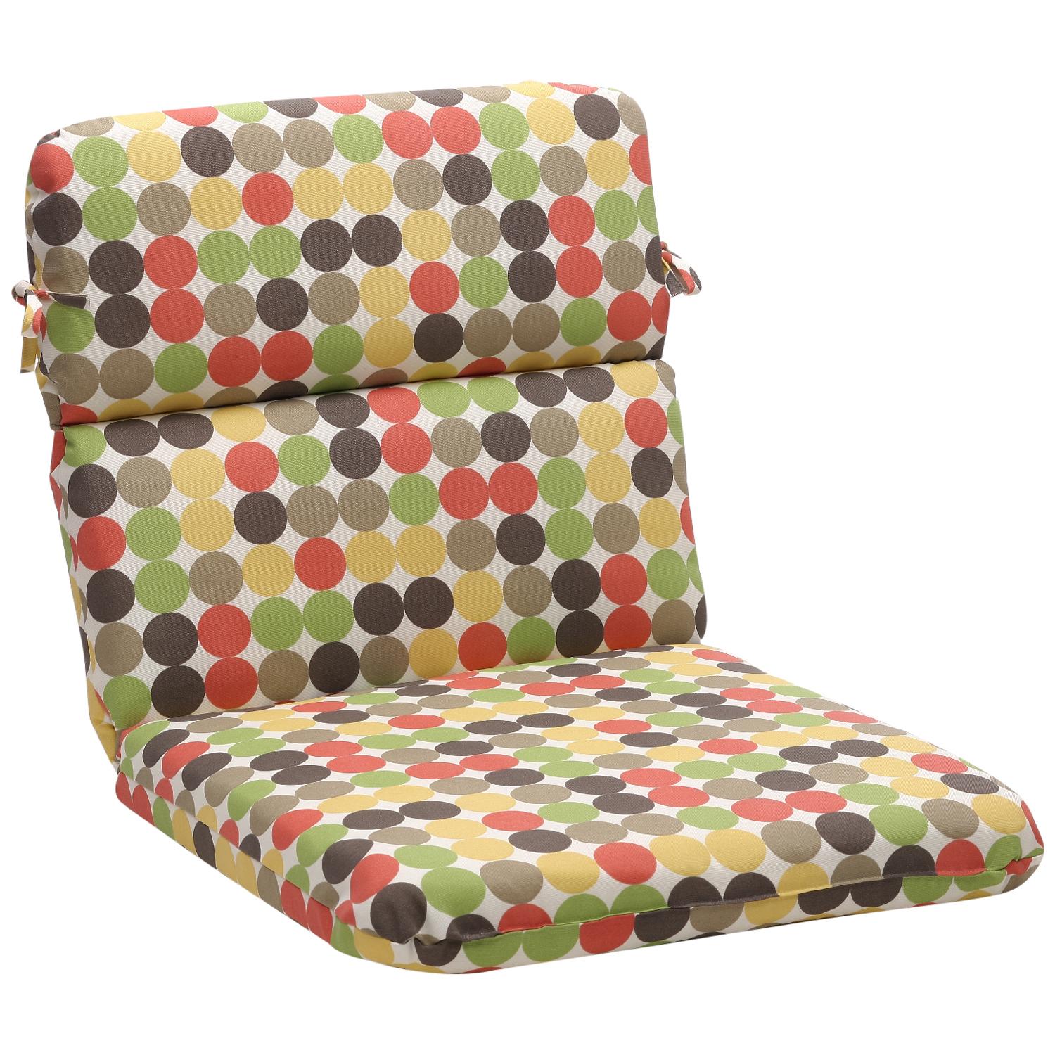 40.5" EcoFriendly Earthy Polka Dot Rounded Outdoor Chair Cushion