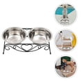 thumbnail image 1 of UPOUART 1 Set Dog Dishes Elevated Black Stainless Steel for Pet Feeding, 1 of 6
