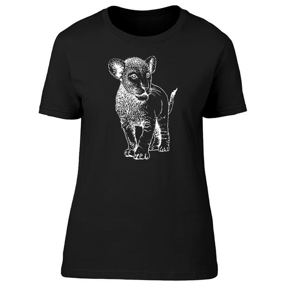 White Silhouette Baby Tiger Tee Women's -Image by Shutterstock