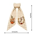 thumbnail image 2 of Halloween Pumpkin Wreath Sash, Fall Front Door Decor Monogram Initial, Plaid Pumpkin Bow Decorative Tie for Wreath Garland Yard by Akmoler, 5.12" × 54.33", 2 of 6