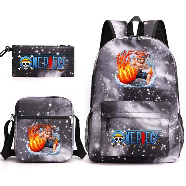 Lightning Pet Backpack Three Piece Set, Backpack Student Schoolbag