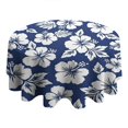 thumbnail image 4 of Pioneer Flower Floral Print Pattern Round Tablecloth 60"x60",Wrinkle Wipeable Table Cloth for Kitchen Dining Room Picnic Patio Party, 4 of 6