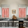 thumbnail image 2 of Vintage Watercolor Pink Oil Painting Tier Cafe Curtains for Bathroom Living RV Rod Pocket Window Drapes 36 Inch 2 Panels Set 28"x36" 2 Panels Window Treatment Tiers, 2 of 4