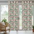 thumbnail image 5 of Outdoor Curtains for Patio Waterproof, Vintage Flowers Outdoor Privacy Panels Grommet, Spring Pink Green Floral Country Leaves Birds Blackout Outside Curtains for Porch/Cabana 54"x95", 1 Panel, 5 of 8