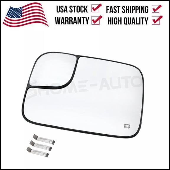 Heated Blind Spot Mirror Glass Driver Side Fit 2005-09 Dodge Ram 1500 2500 3500