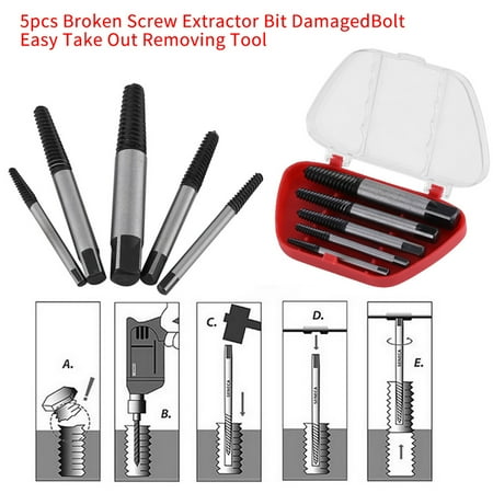 

ESTINK Damaged Screw Extractor Broken Screw Extractor Strong Gripping Power For Remove Damaged Rusted Or Stripped Screws