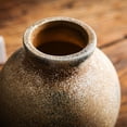 thumbnail image 6 of kowaku Rustic Ceramic Vase Wabi Table Centerpiece Office Farmhouse Flower Vase Rust 12.7x12.7x15cm, 6 of 9