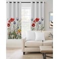 thumbnail image 2 of Spring Floral Blackout Curtains 2 Panels Red Blue Wildflower Plant Botanical Thermal Insulated Grommet Window Curtains for Bedroom Living Room 42"x45", 2 of 9