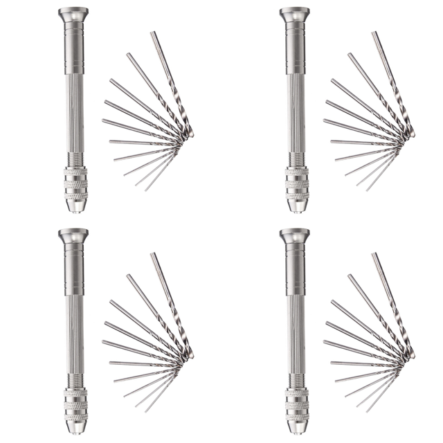 Taladro manual para carpintería, kit de brocas helicoidales manuales (B)