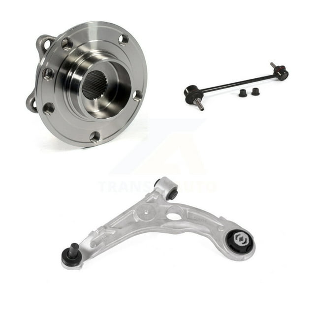 Transit Auto Front Left Driver Hub Bearing Assembly Suspension Lower Control Arm with Ball Joint and Sway Bar Stabilizer Link Kit for Car 2015-2017 Chrysler 200 with 17" Factory Wheels K7T-101702