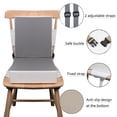 thumbnail image 3 of Kalawen Asiento Elevador para Silla de Cocina, 2 Piezas Mejoradas Correas Lavables de PU Hebilla de Seguridad Asiento Elevador para Silla para Niños Pequeños, Asiento Elevador Portátil de Viaje para N, 3 of 5
