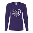 thumbnail image 2 of Wild Bobby His Grace Is Enough Heart Inspirational/Christian Women Graphic Long Sleeve Tee, Purple, X-Large, 2 of 5