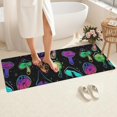 thumbnail image 4 of Purple Mushroom Star Black Pattern Bathroom Rugs Mat,Non Slip Microfiber Bathroom Rug,Rubber Backing,Soft Bathroom Mats for Bathroom Floor,Tub and Shower,60x24in(150x60cm), 4 of 5