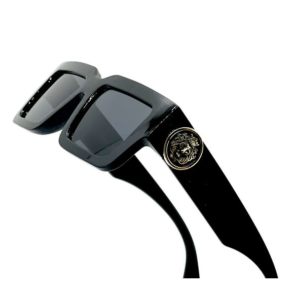 Square Fashion Thick Frame Hip Hop Sunglasses Black