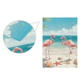 thumbnail image 2 of Flamingos and Starfish Shells on Beach Garden Flag House Banner 28" x 40" Double Sided Outdoor Yard Decoration, 2 of 6