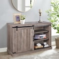 FESTIVO 47 in. Brown Sliding Barn Door Accent for Storage
