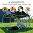 thumbnail image 2 of Outdoor Kennel, Heavy-duty Dog ​​cage, Large Mesh Pet Cage, Steel Fence with Safety Lock, 79''x79'' (2mx2m)., 2 of 7