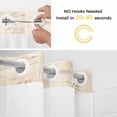 thumbnail image 5 of Sunflower Butterfly No Hook Shower Curtain Waterproof, Bathroom Curtains with Snap in Liners and See Through Top Window, Vintage Farm Floral Watercolor Hotel Style Bathtub Curtains Shower 72"Wx72"L, 5 of 8