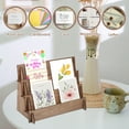 thumbnail image 2 of Greeting Card Display Stand Wood Postcard Display Stand 4 Layer Decorative Shelves Easy to Install Greeting Card Organizer Suitable for Parties, 2 of 10