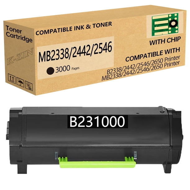 Cartucho de tóner K-ZIN B231000 negro compatible con Lexmark