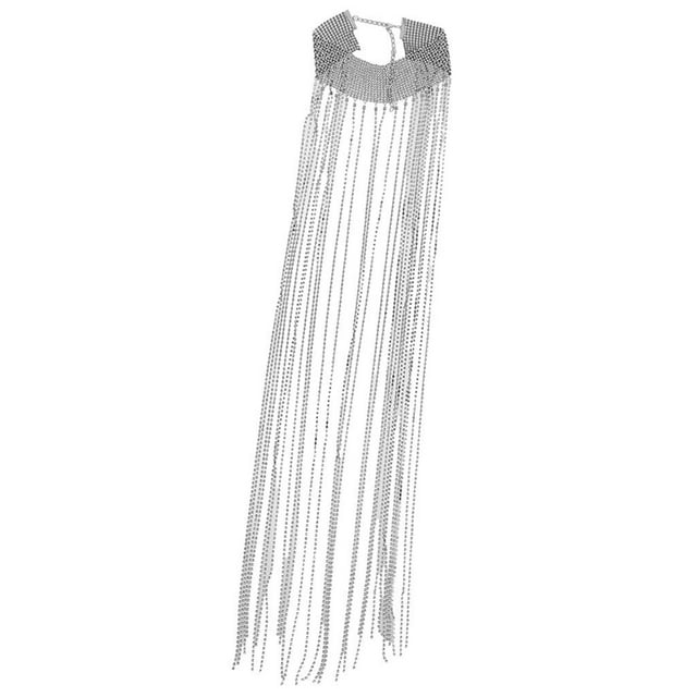 Cadena de cuerpo Zulema con borlas y pedrería de cristal