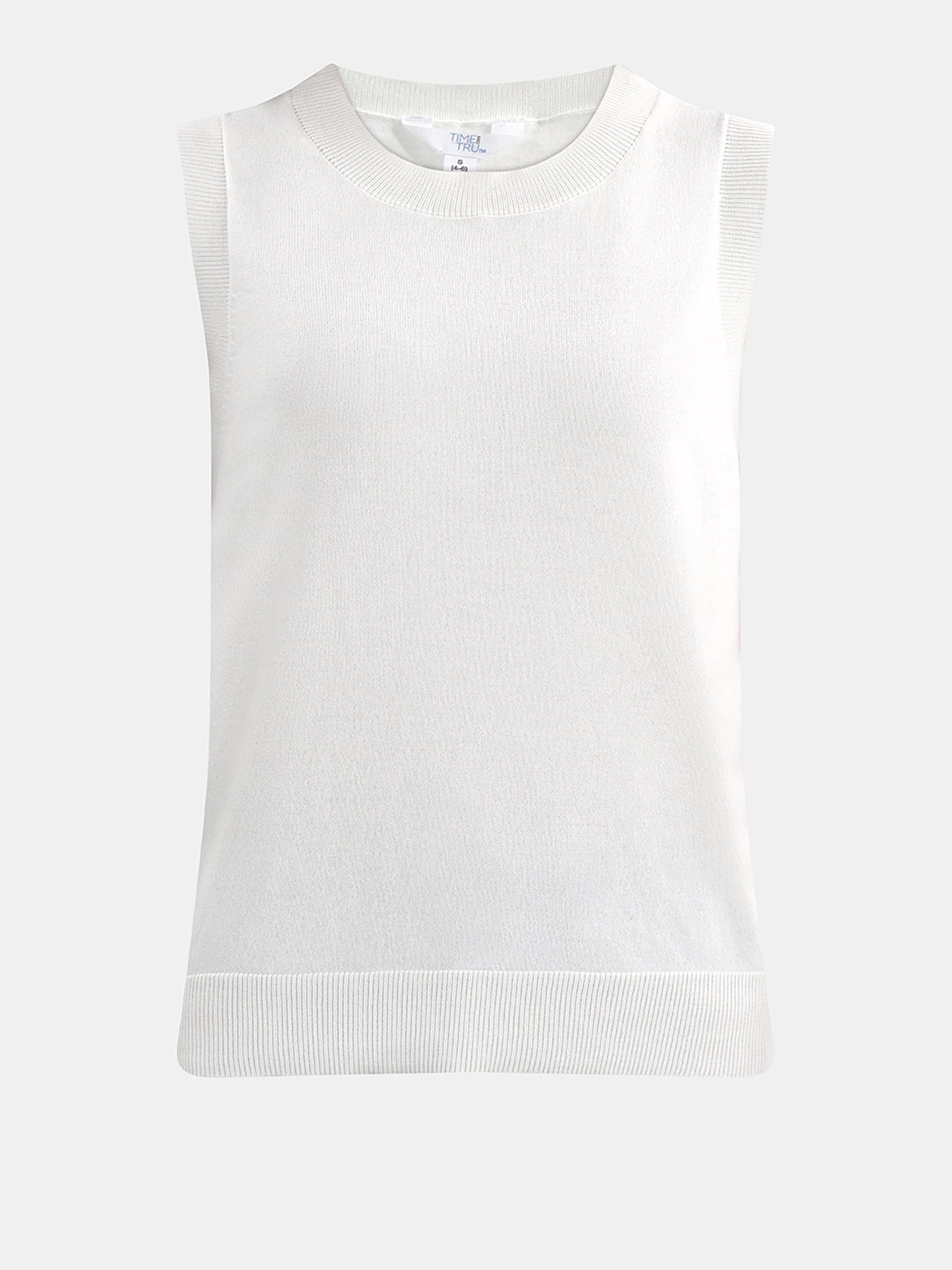 Time and Tru Women's Fine Gauge Sweater Tank Top, Lightweight, Sizes XS-XXXL