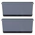 thumbnail image 4 of Bothyi 2 Pieces Window Box Planter Flower Pot Accessories Versatile with Drainage Holes Grey, 4 of 8