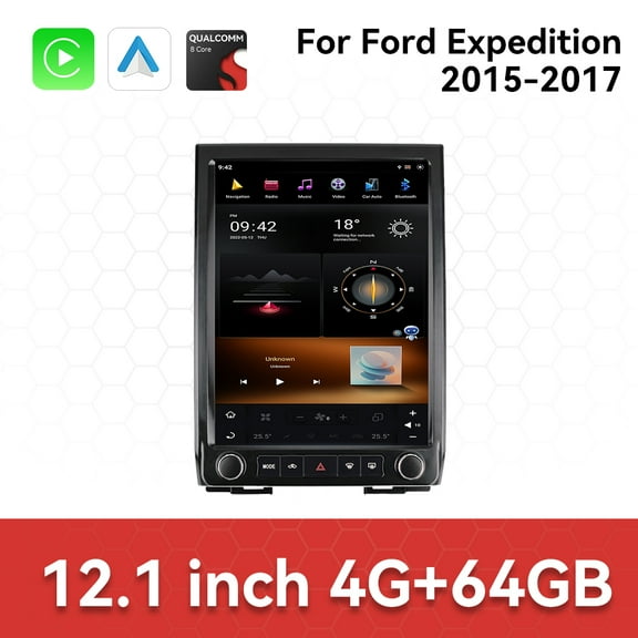 Aotsr 13.6 inch Tesla style screen car radio player for Ford Expedition 2015-2017 Android head unit IPS touch screen car GPS navigation multimedia player