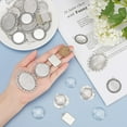 thumbnail image 5 of 72pcs Photo Charms Kit 6 Style Bezel Pendant Trays Setting Tibetan Alloy Round Rectangle Heart Oval Pendant Glass Cabochons Dome Tiles, 5 of 8