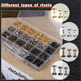 thumbnail image 2 of Leather Rivets, 600 PCS Multicolor Double Cap Rivet Kit with Hollow Punch,Punch Tool and Rubber Harmmer, 2 of 8