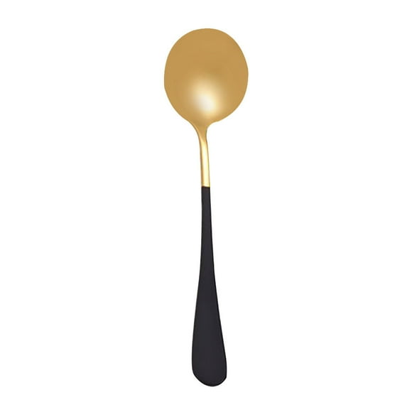 Stainless Steel Spoon Round Dessert Watermelon Tablespoon Mirror Finish Teaspoon Kitchen Gadget