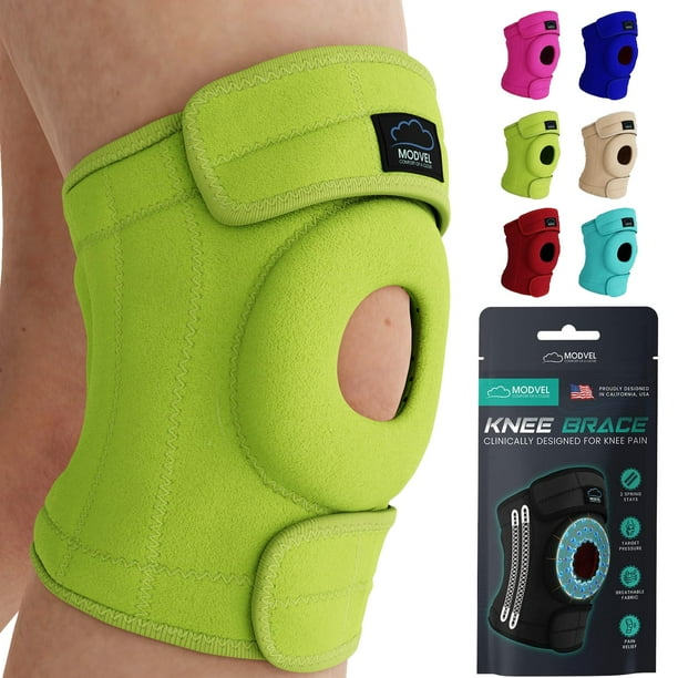 Rodillera Modvel ELITE para hombre y mujer: almohadillas de gel para rótula y estabilizadores laterales para recuperación de ligamentos cruzados anteriores (LCA), desgarros de menisco, artritis y lesi