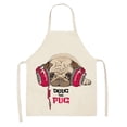 thumbnail image 1 of Awdenio DOG PUG Printed Cotton Linen Sleeveless Apron Kitchen, 1 of 1