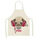 thumbnail image 1 of Delantal de cocina sin mangas de lino y algodón estampado DOG PUG Wmkox8yii FHAKJF1337, 1 of 1