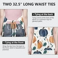 thumbnail image 6 of Fall Leaves Pumpkin Apron-Garden Aprons for Women with Pockets-Cotton Linen Waterproof Kitchen Cooking Gardening Aprons Adjustable for Kitchen,Cooking,BBQ and Salon 33"x27", 6 of 7