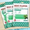 thumbnail image 1 of Disposable Mint Dental Floss Picks - Portable for Deep Interdental Cleaning, 1 of 6