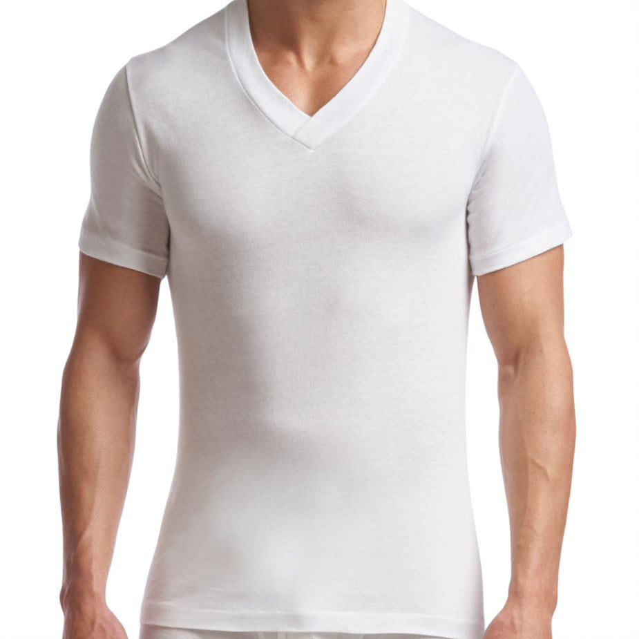 Stanfield's Men's Supreme Cotton Blend V-neck T-shirt Undershirt-2 Pack ...