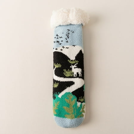 

Women Socks Winter A Pair Of Women Casual Animal Print Cotton Pattern Lady Socks Tube Antiskid Comfortable Thermal Socks Christmas Gifts Socks for Women