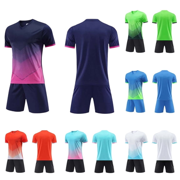 Piuwrlz XS Boy Outfit Sets Boys Short Sets Crew Neck Summer T-Shirt and Shorts Set Navy Size XS