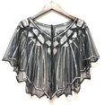 thumbnail image 2 of HNMKIU Women Cover up Shawl Mesh Loose Cloak Shawl Dress Wrapped With Party Banquet Sequin Sweetheart Stole Scarf Women's Evening Wraps SL1,One Size, 2 of 4