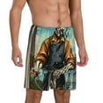 thumbnail image 2 of Bingfone Skeleton Chef BBQ Scene for Men's Short Pajama Pants, Elastic Waist Drawstring Summer Shorts-3X-Large, 2 of 6