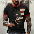 thumbnail image 5 of Men's Lightweight Loose Fit T-Shirt, Patriotic Independence Day Print with Quick-Dry Technology for Summer ,Dark Gray XL, 5 of 5