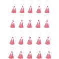 thumbnail image 1 of HUGFEGWE 20pcs 3.7 Inch Mini Tiny Craft Tassels Soft Elegant Handmade Silky Floss Tassels with Cord Loop for Keychain Earring, Jewelry Making, Graduation, Bookmarks, Gift Tag DIY Craft CJ25311-444, 1 of 7