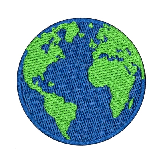 Planet Earth Embroidered Iron-on Patch | Clayton Jewelry Labs