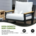 thumbnail image 7 of Aluminum Outdoor Patio Furniture Set 5 Seat, Patio Conversation Set with Durable Mesh Rope Weaving, Wide Armrests and Seats, Metal Sofa Set for Patio Grey, 7 of 7