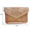 thumbnail image 4 of Mily Glitter Sequins Envelop Clutch Tote Shoulder Bag Handbag, Beige, One Size, 4 of 10
