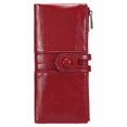 thumbnail image 1 of Cartera Larga Sonducket para Mujer Monedero con Cremallera Multifuncional de Lujo Color Rojo Vino, 1 of 6