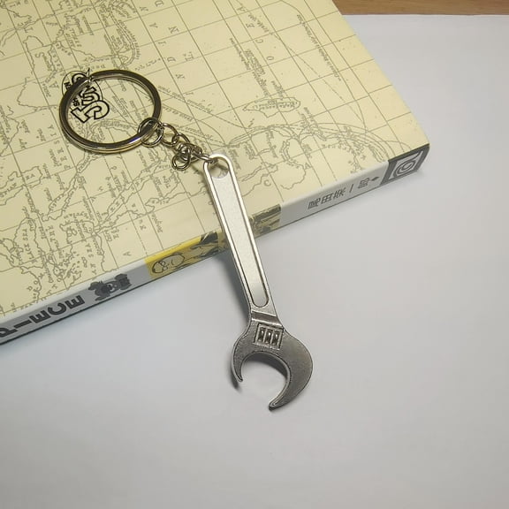Wrench Metal Keychain, Silver